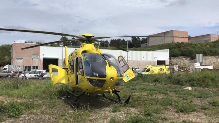 Imagen de archivo del helicóptero medicalizado en un accidente laboral | @HELICOSANTIAGO