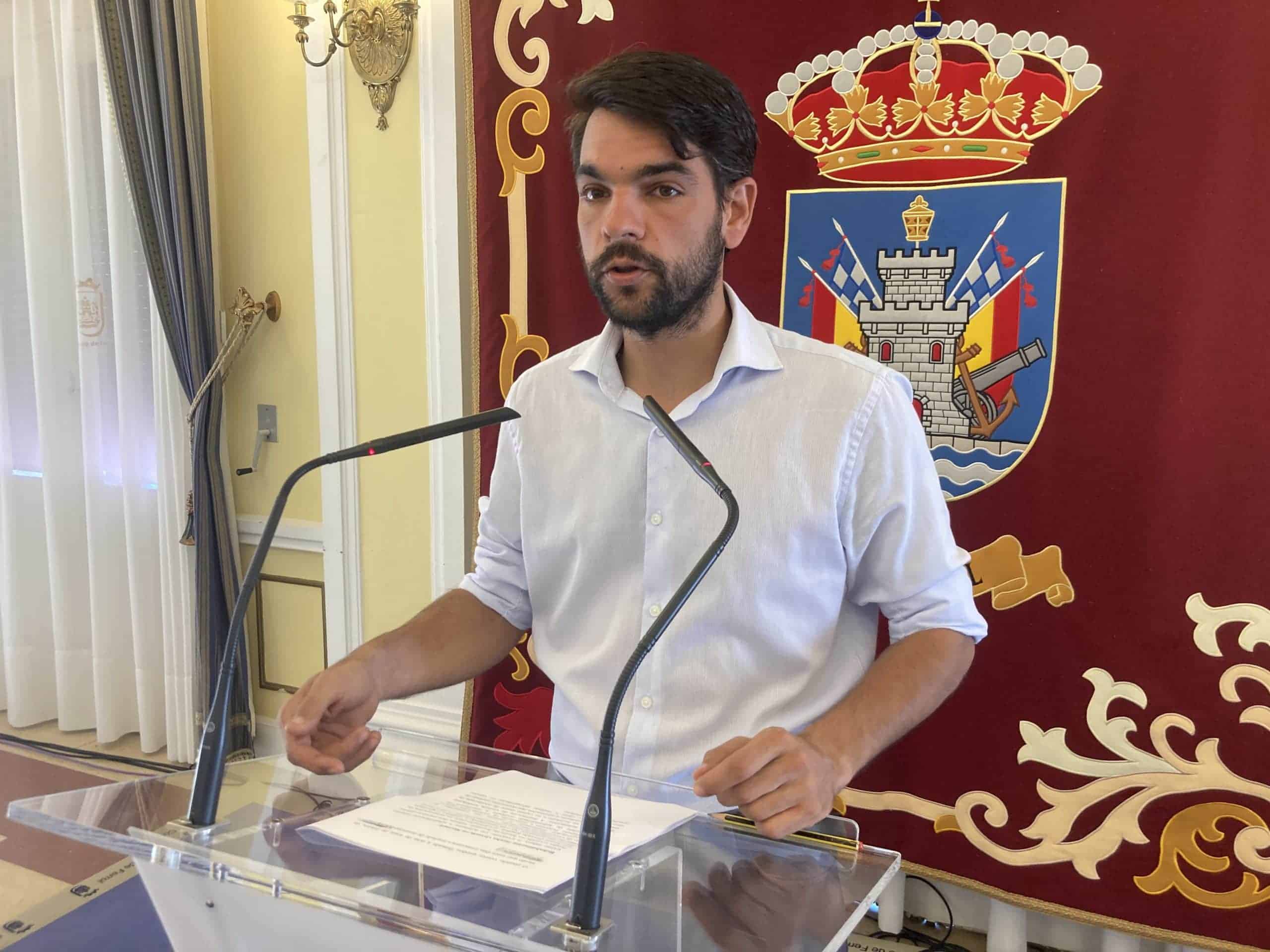 Julián Reina, durante la rueda de prensa de esta mañana