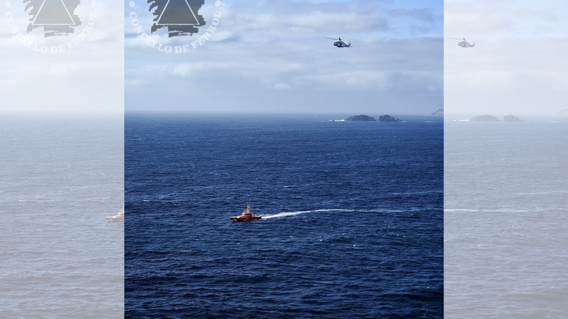 El operativo marítimo y aéreo desplegado en Cabo Prioriño | @AVPCFERROL
