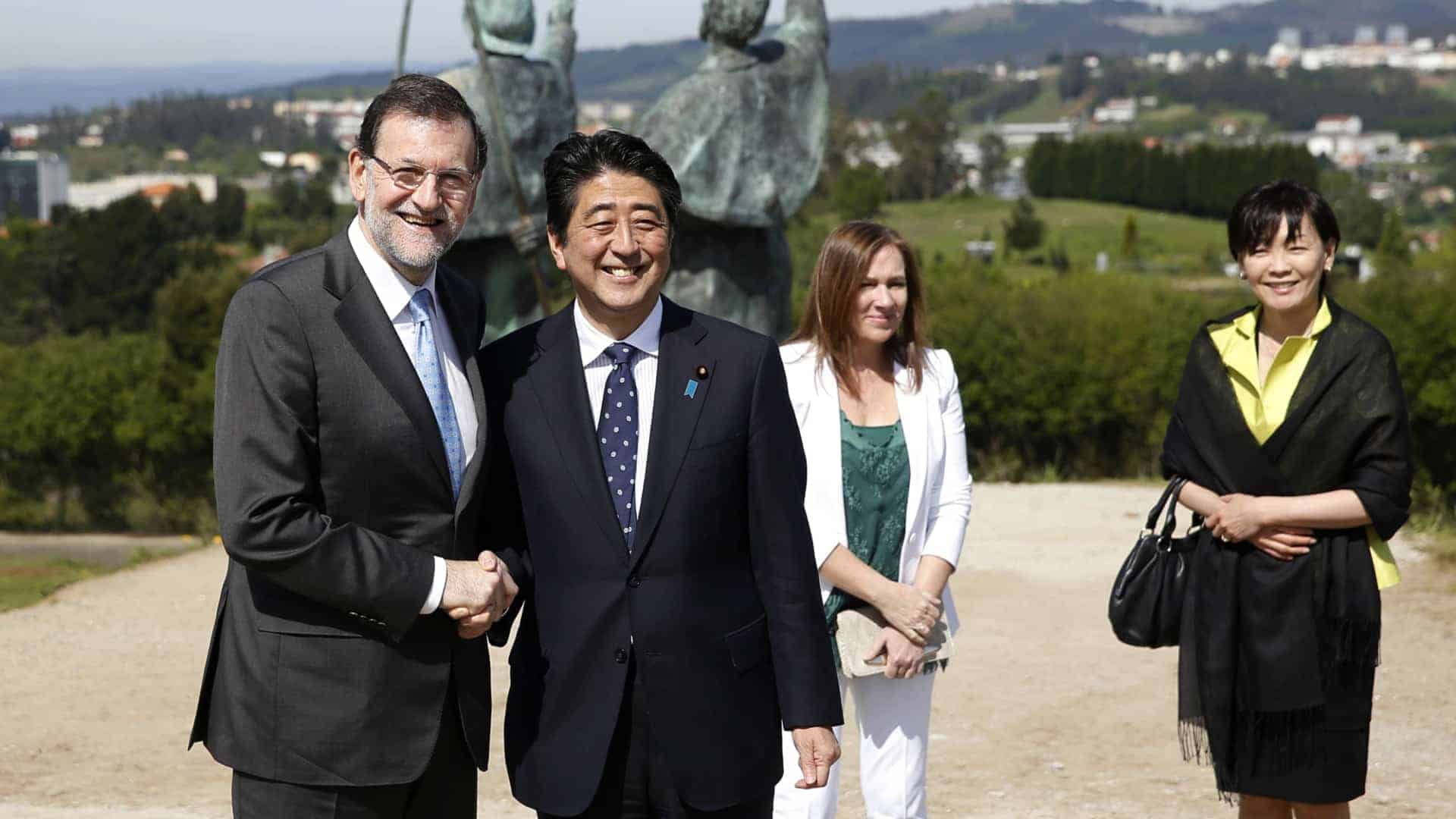 La visita a Santiago en 2014 de los entonces primer ministro de Japón, Shinzo Abe | MONCLOA
