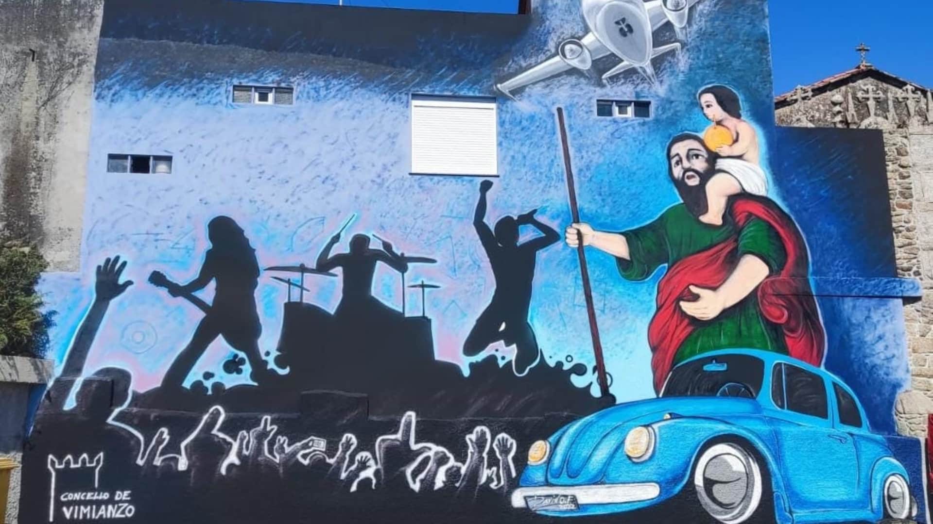 El mural de David Oanes en Carnés | CONCELLO DE VIMIANZO