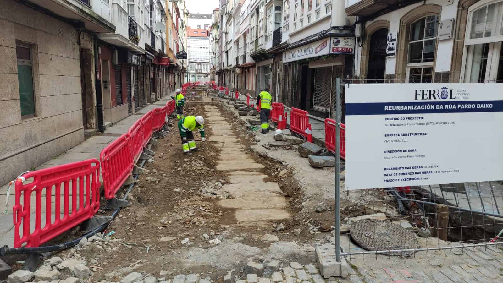 Imagen de archivo de la reurbanización de la calle Pardo Baixo
