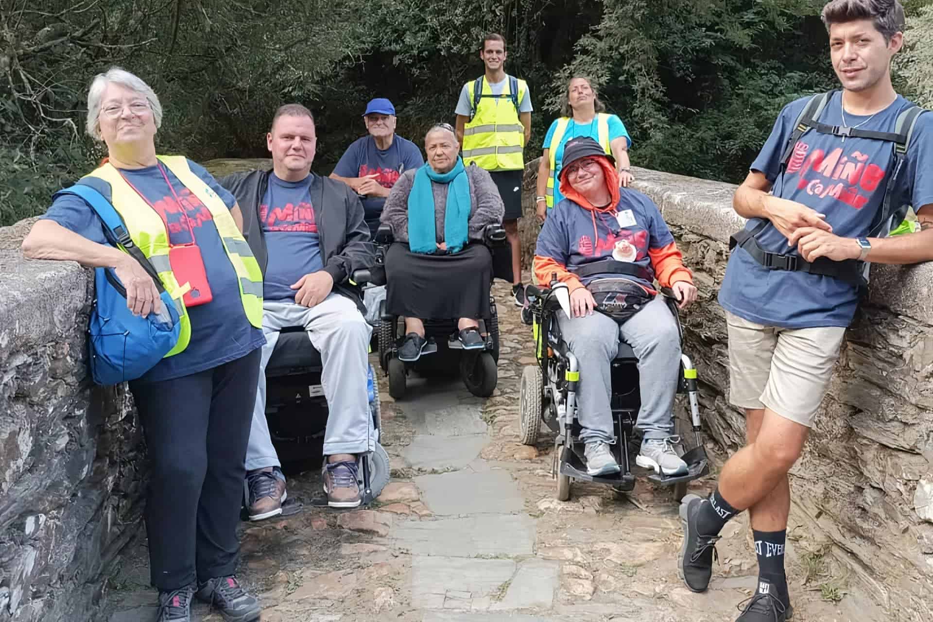 Los peregrinos, durante unas de las etapas jacobeas