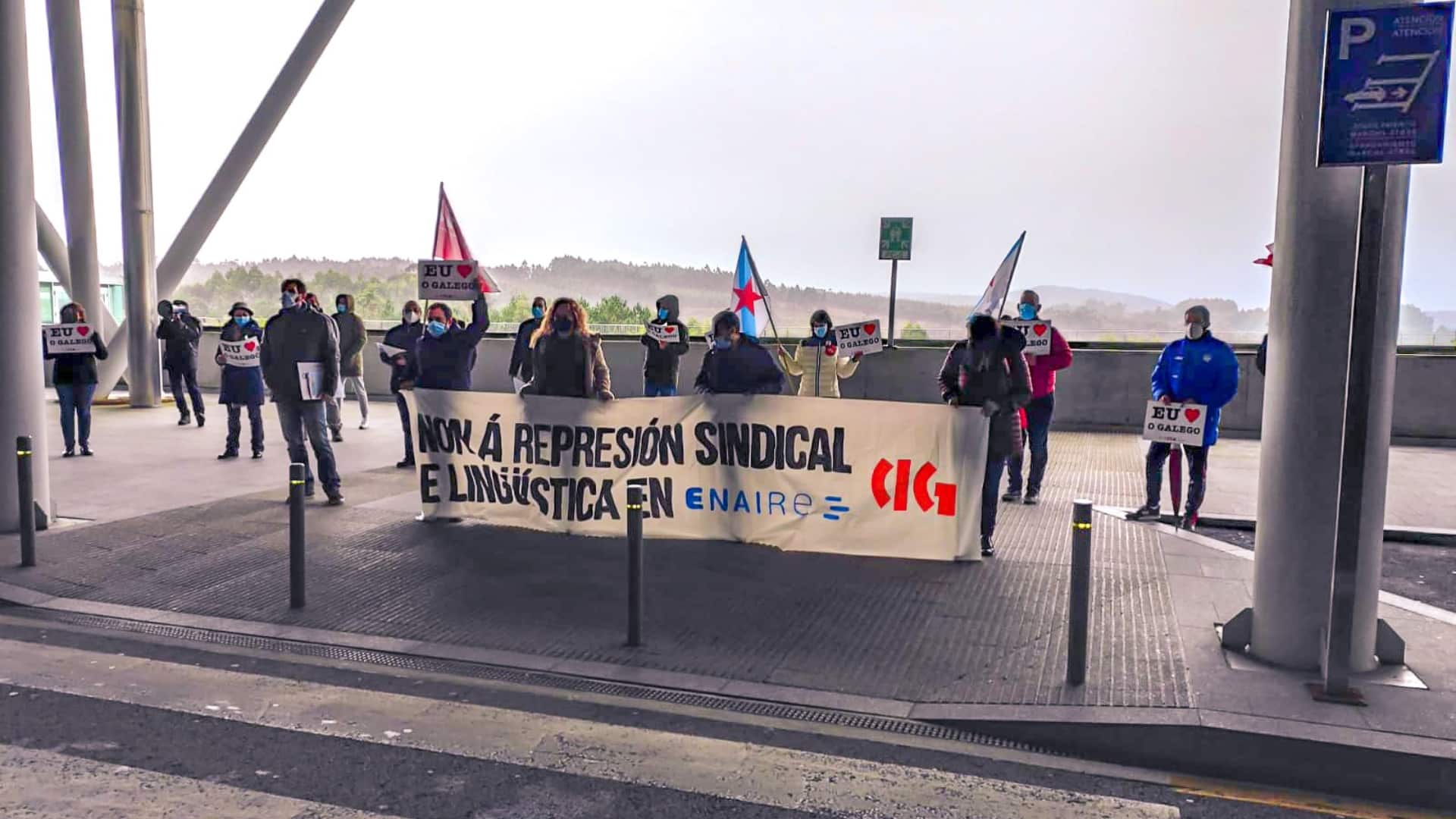 Protesta de la CIG contra la "represión sindical" en Enaire | CIG