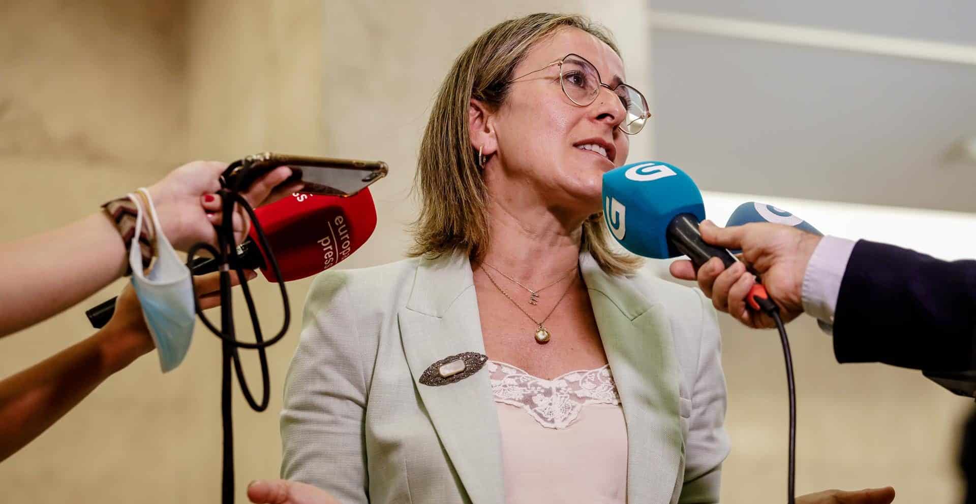 La consejera de Infraestructuras y Vivienda de la Xunta de Galicia, Ethel Vázquez, ofrece declaraciones a los medios, a 6 de julio de 2022 - Carlos Luján - EP