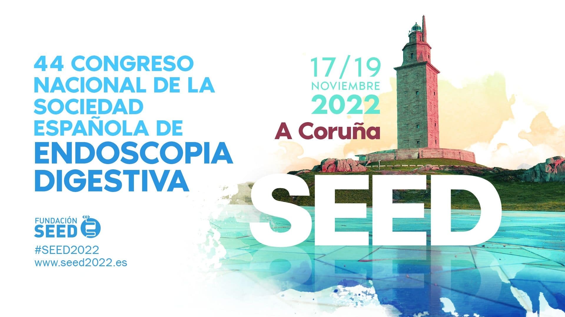 Imagen promocional del 44 Congreso de la Sociedad Española de Endoscopia Digestiva (SEED) en A Coruña | SEED