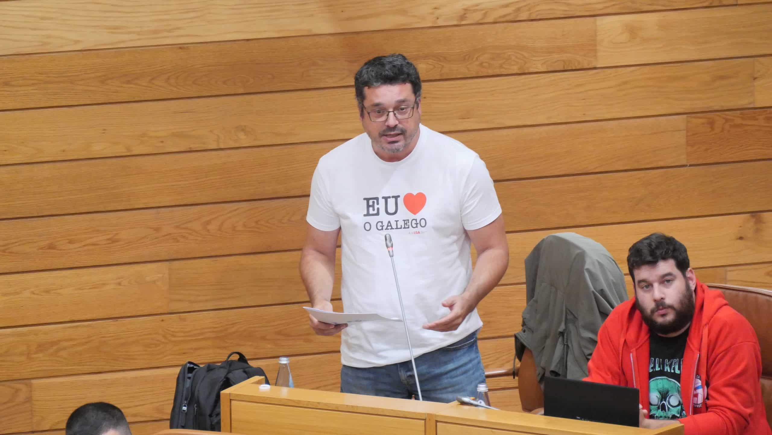 El diputado nacionalista Mon Fernández, durante la comparecencia de ayer
