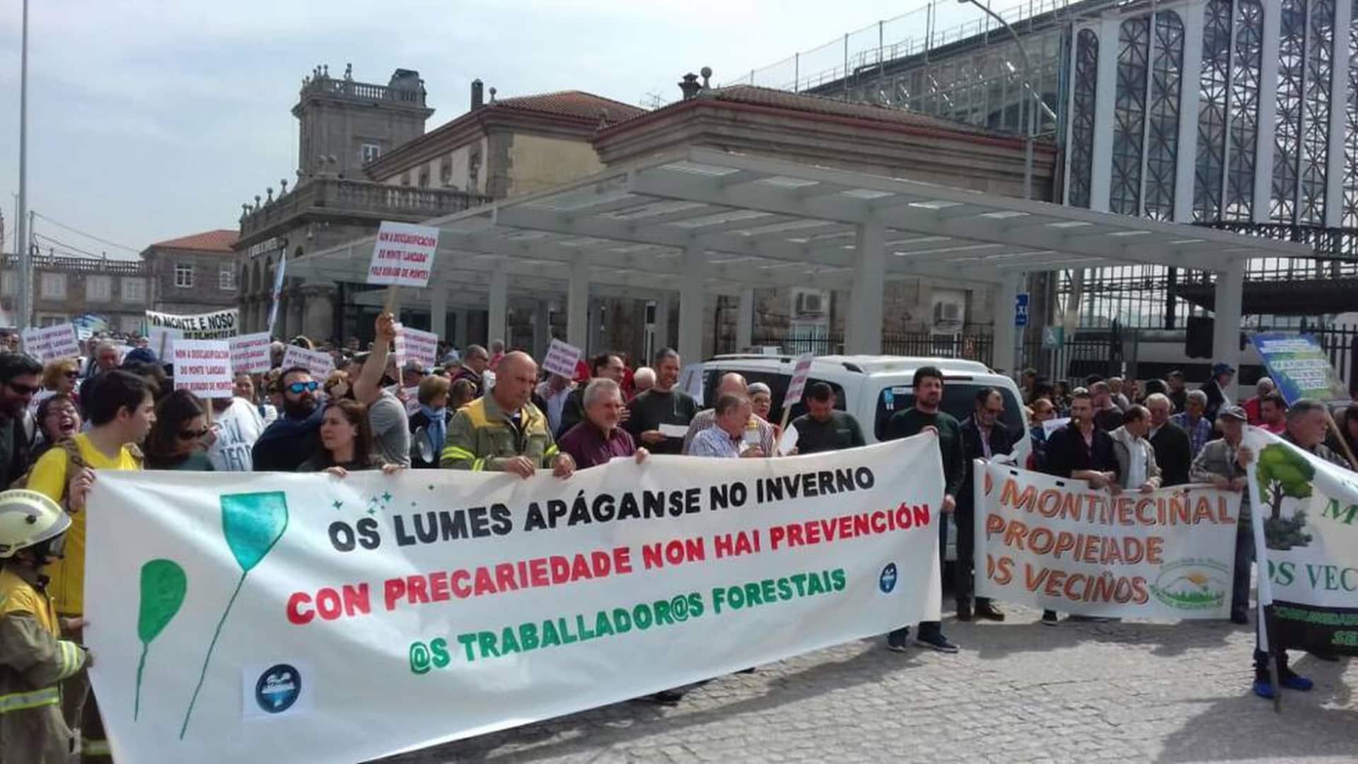Imagen de archivo de una manifestación en defensa del monte vecinal | EP
