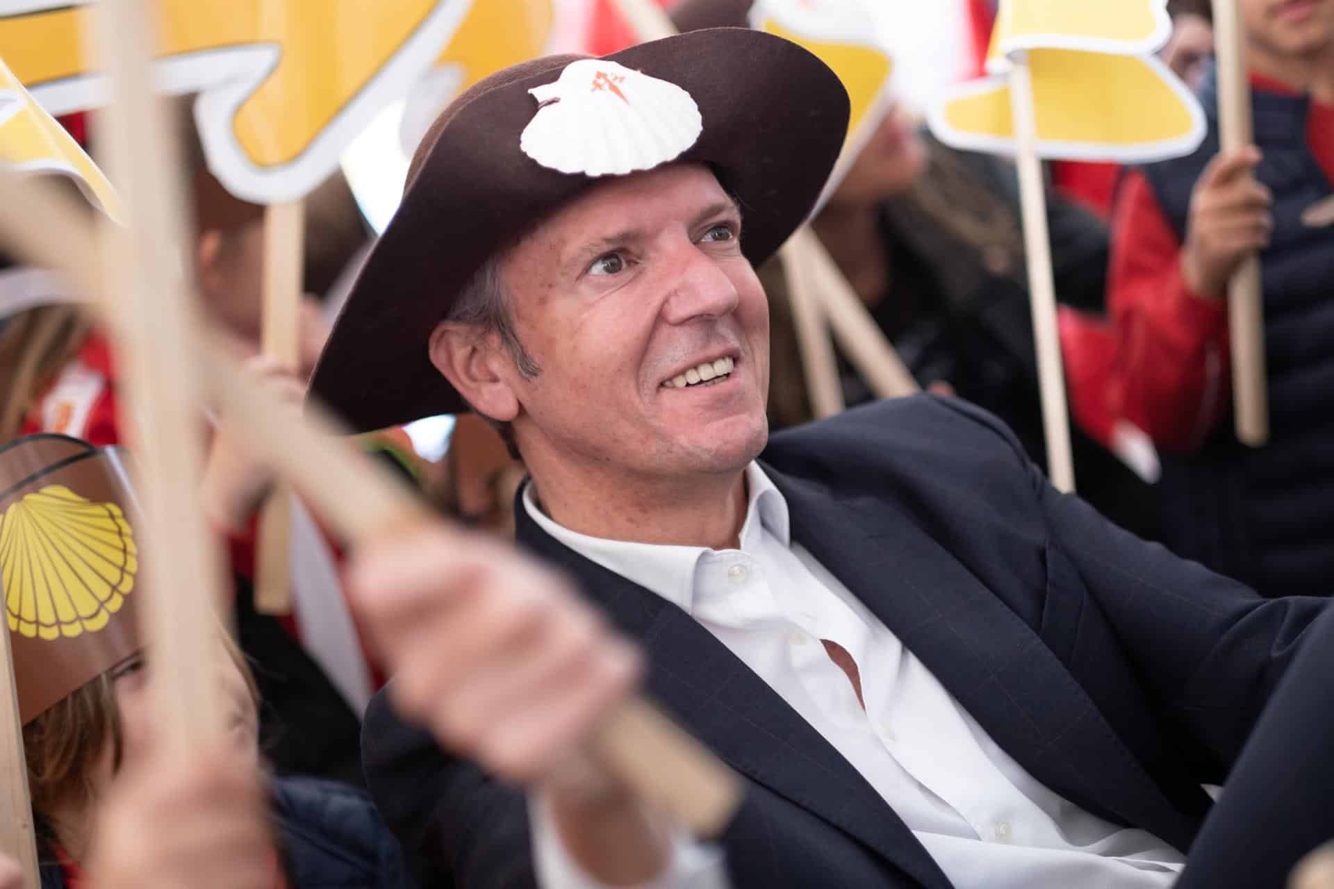 Alfonso Rueda, durante el acto en Ferrol