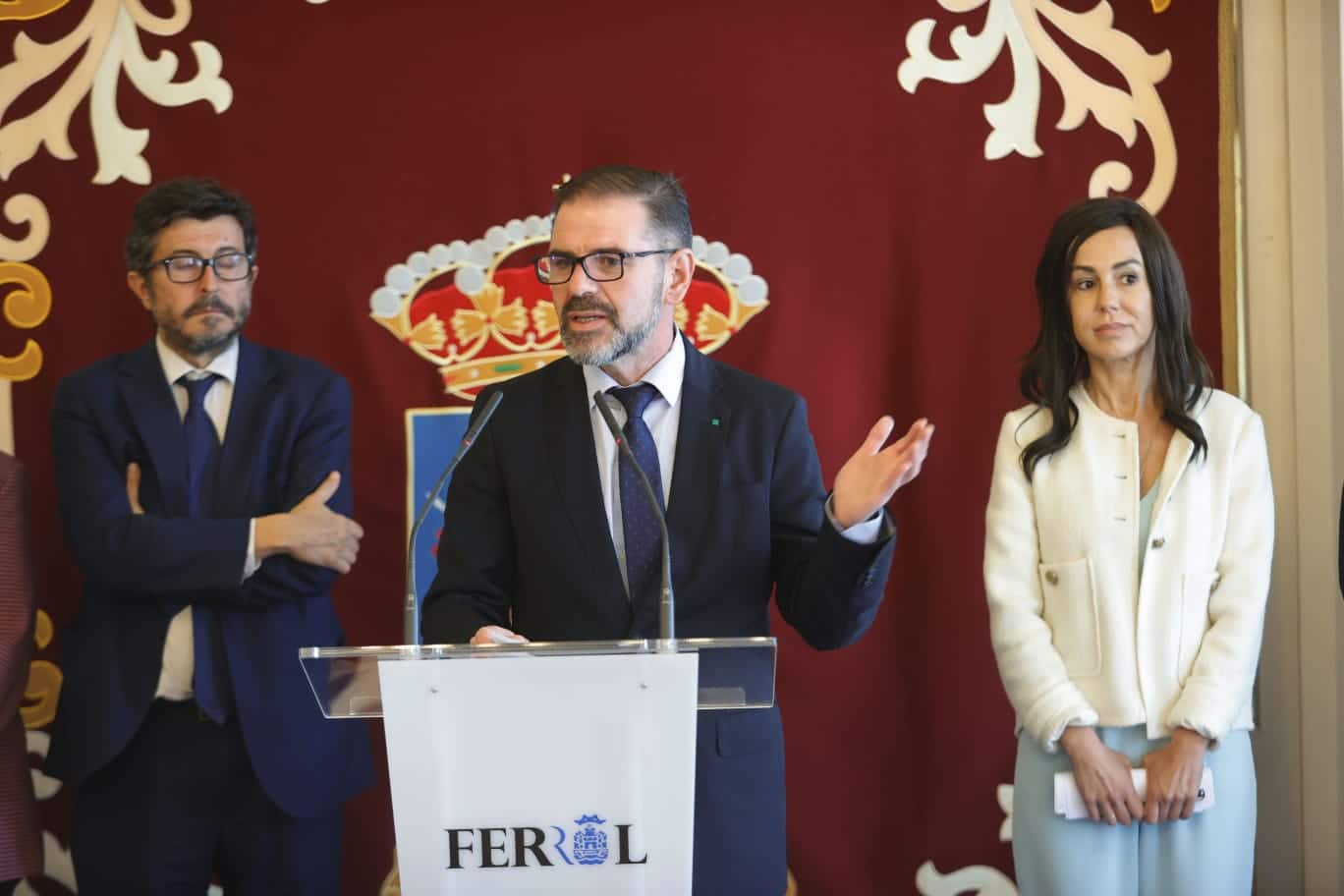 Ángel Mato, durante la comparecencia de esta mañana en el ayuntamiento