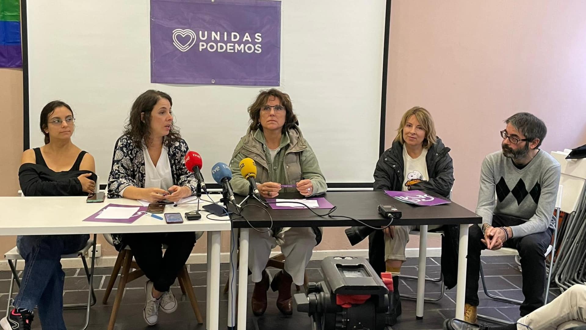 La rueda de prensa en la que Podemos y Esquerda Unida han anunciado su decisión | CEDIDA