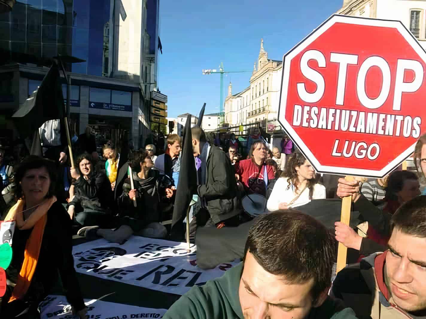 Imagen de archivo de la Plataforma stop Desafiuzamentos Lugo