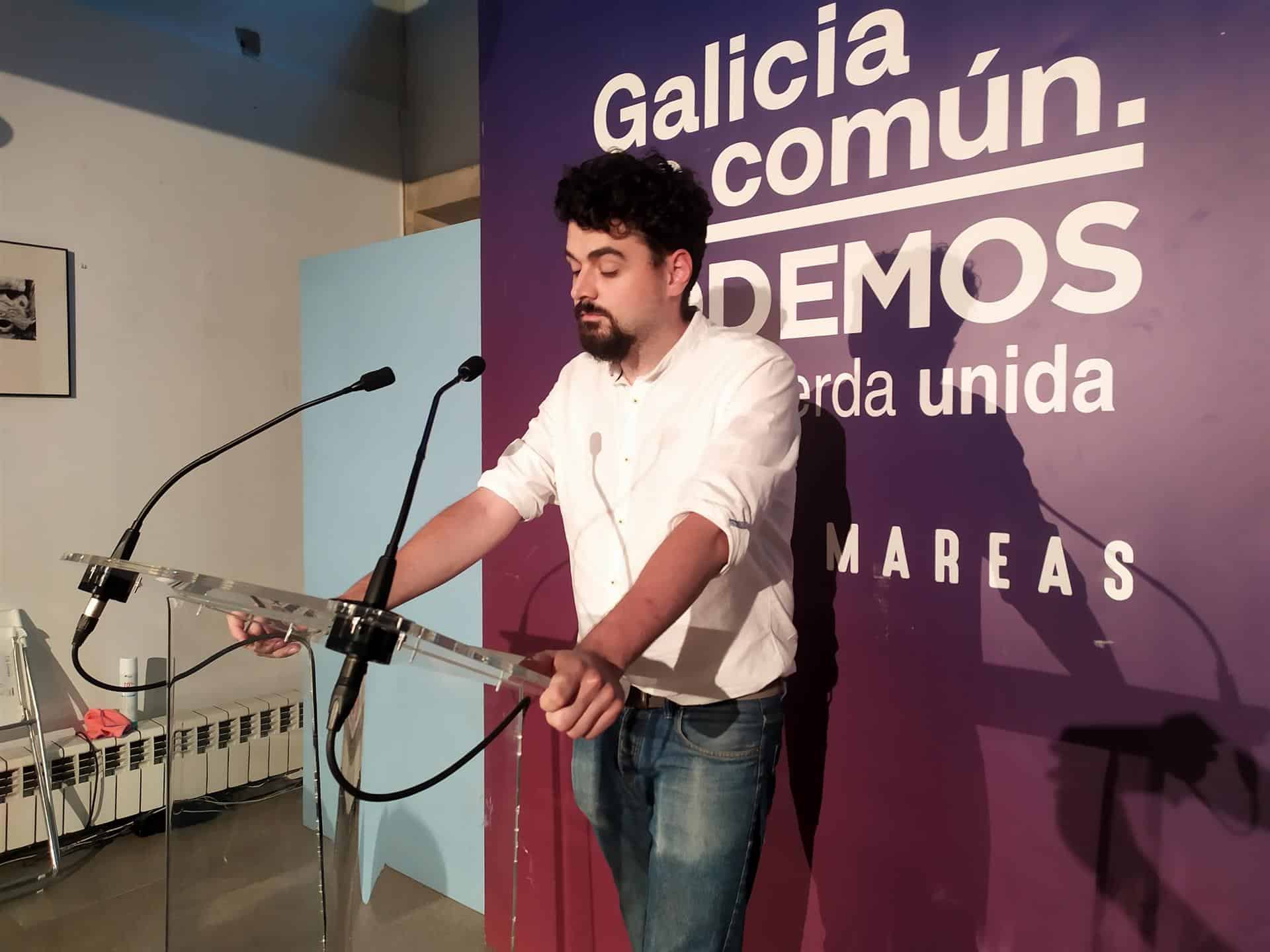 Archivo - El coordinador de campaña de la coalición Galicia En Común-Anova Mareas, Borja San Ramón, comparece ante los medios para realizar una primera valoración sobre la jornada electoral del 12J | EUROPA PRESS