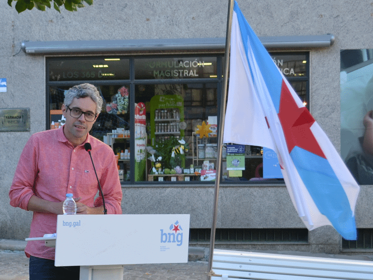 Iván Rivas, durante un acto del BNG en Ferrol