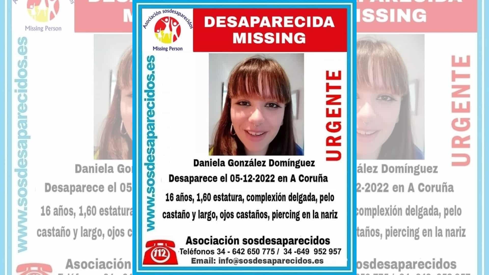 El cartel de búsqueda de Daniela González Domínguez | @SOSDESAPARECIDO