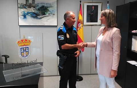 Imagen de archivo de la alcaldesa de Lugo y el intendente de la Policía Local