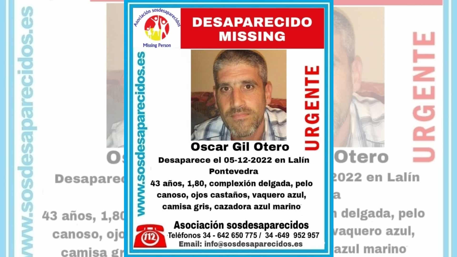 Óscar Gil Otero, desaparecido desde el lunes en Lalín | @SOSDESAPARECIDOS