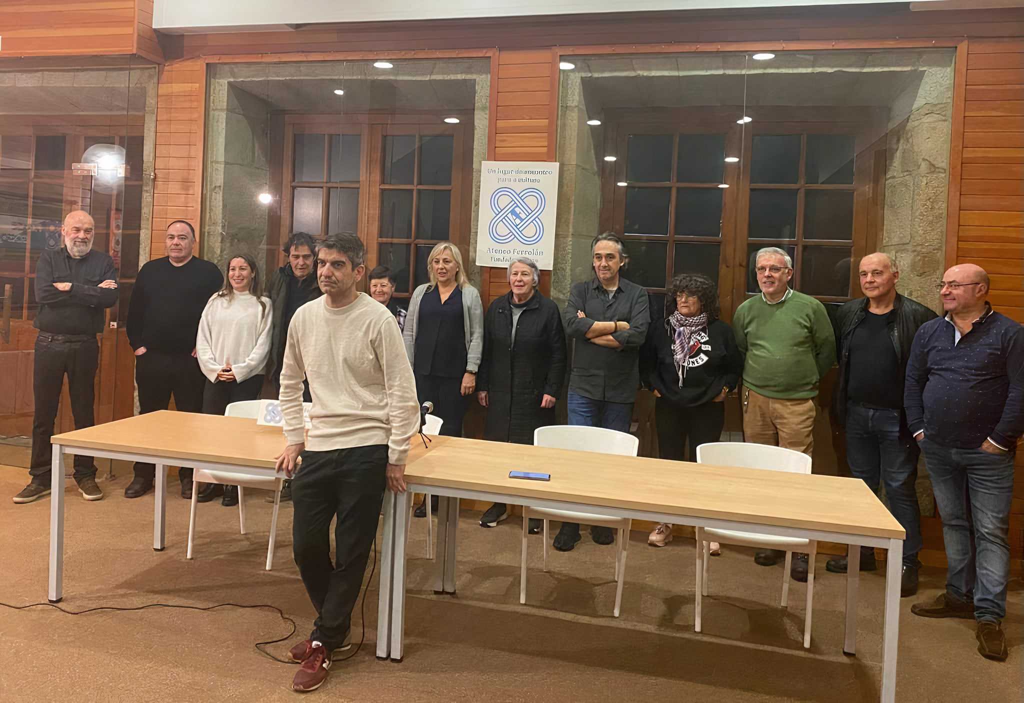 Presentación esta mañana en el Ateneo de Jorge Suárez como candidato de Ferrol en Común