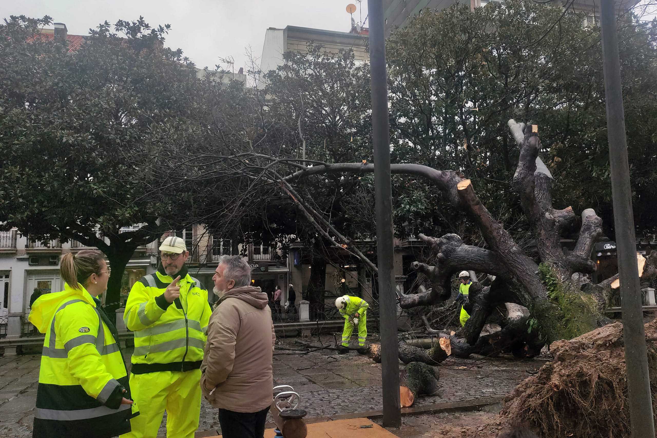 La edil Ana Lamas, acudió a comprobar el alcance de los daños