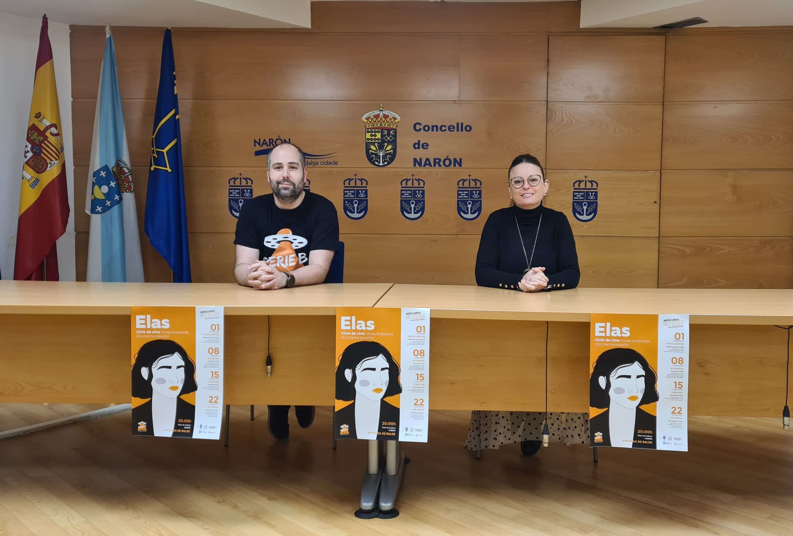 La concejala de Cultura, Olga Ameneiro, y el presidente del Cineclub Serie B, Alberto Pena, presentaron la programación de este ciclo