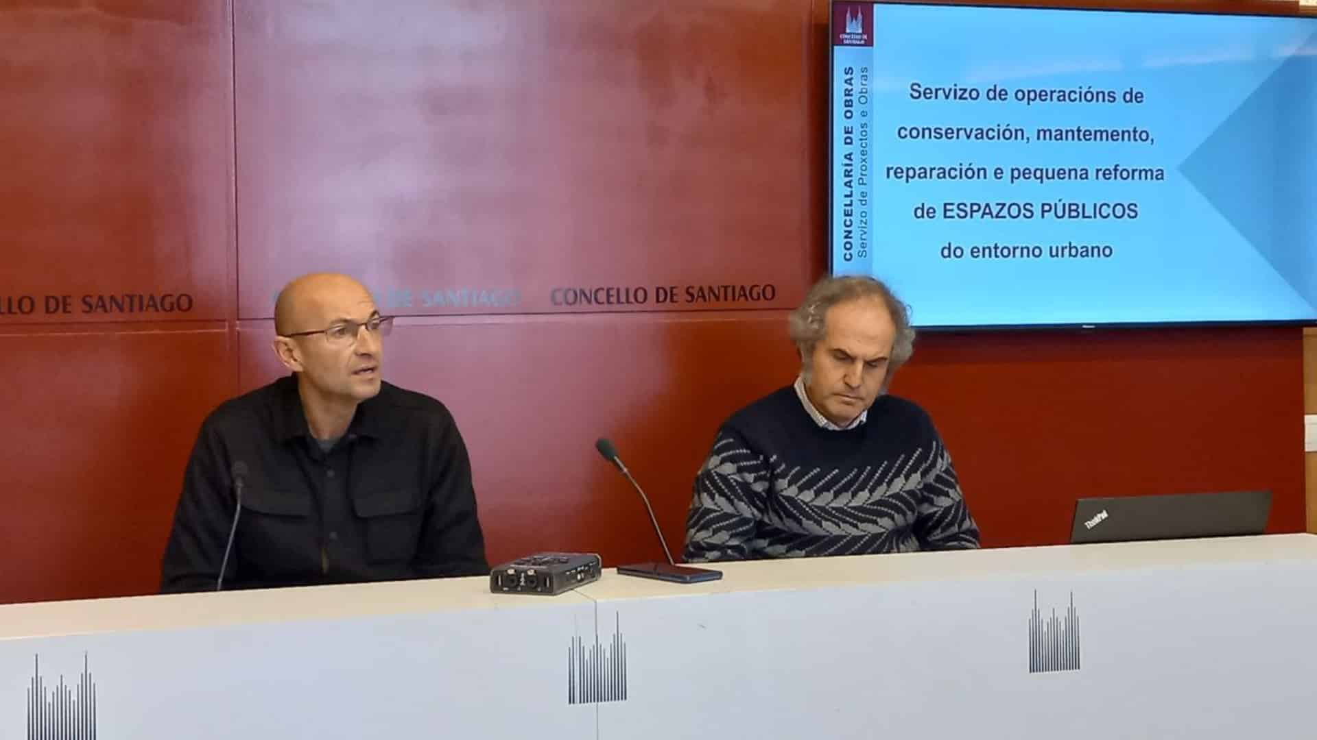 La rueda de prensa del concelleiro de Obras, Gonzalo Muiños | CONCELLO DE SANTIAGO