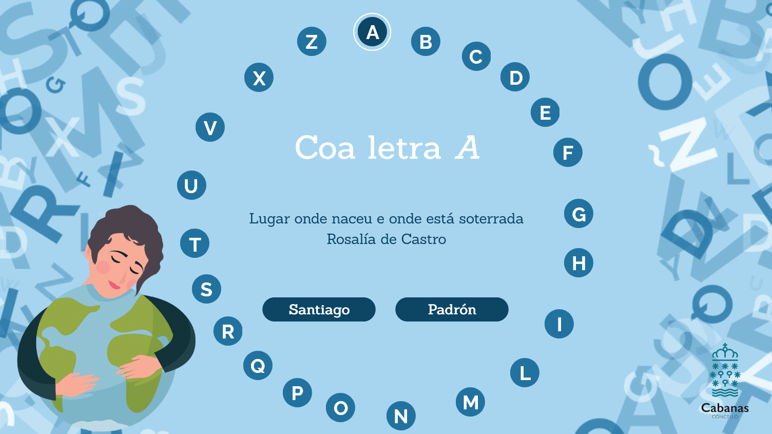 A través dun xogo interactivo tipo “rosco”, poderase completar un “dicionario” rosaliano