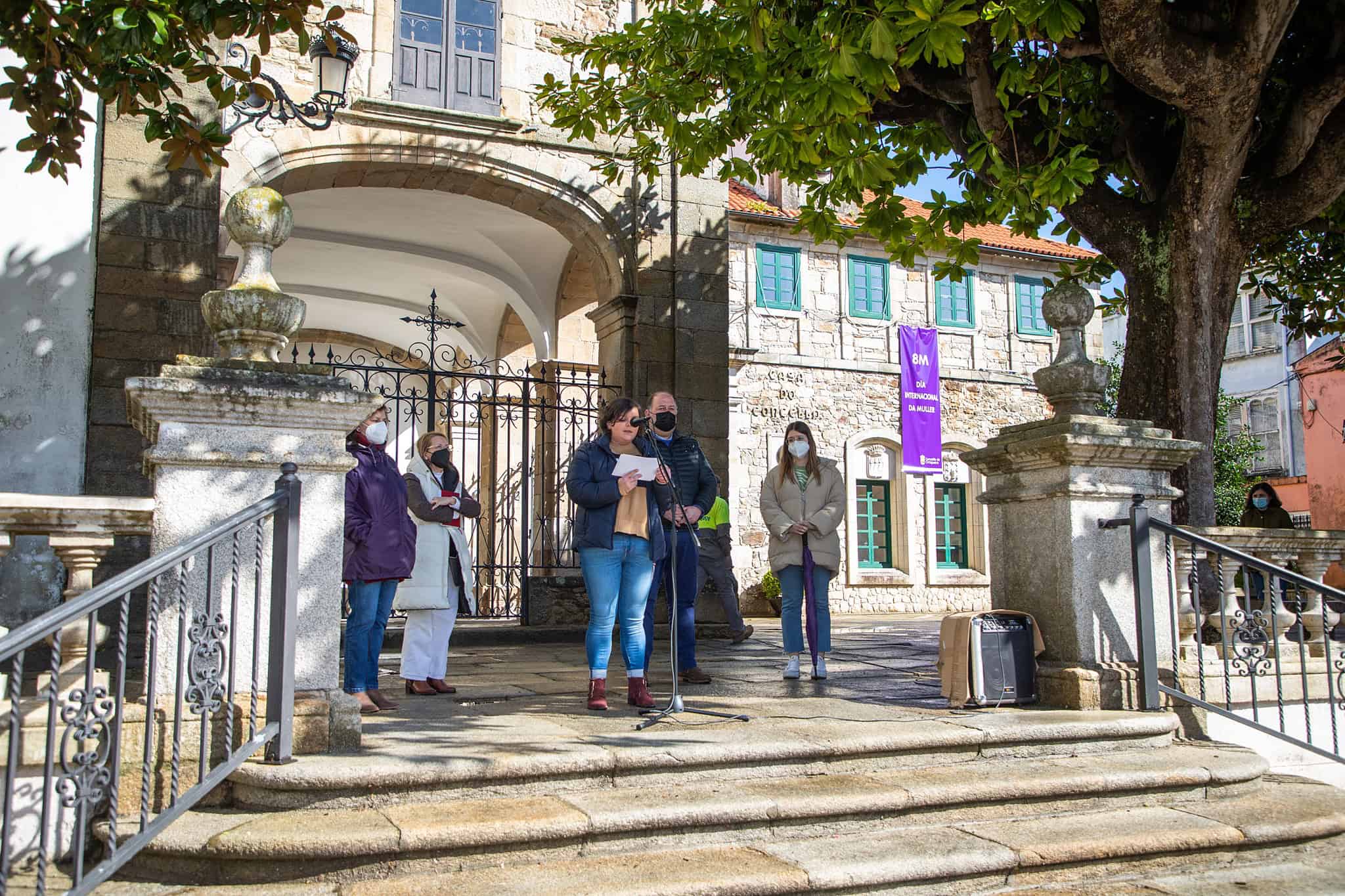 Archivo - Lectura del manifiesto por el 8M en Ortigueira