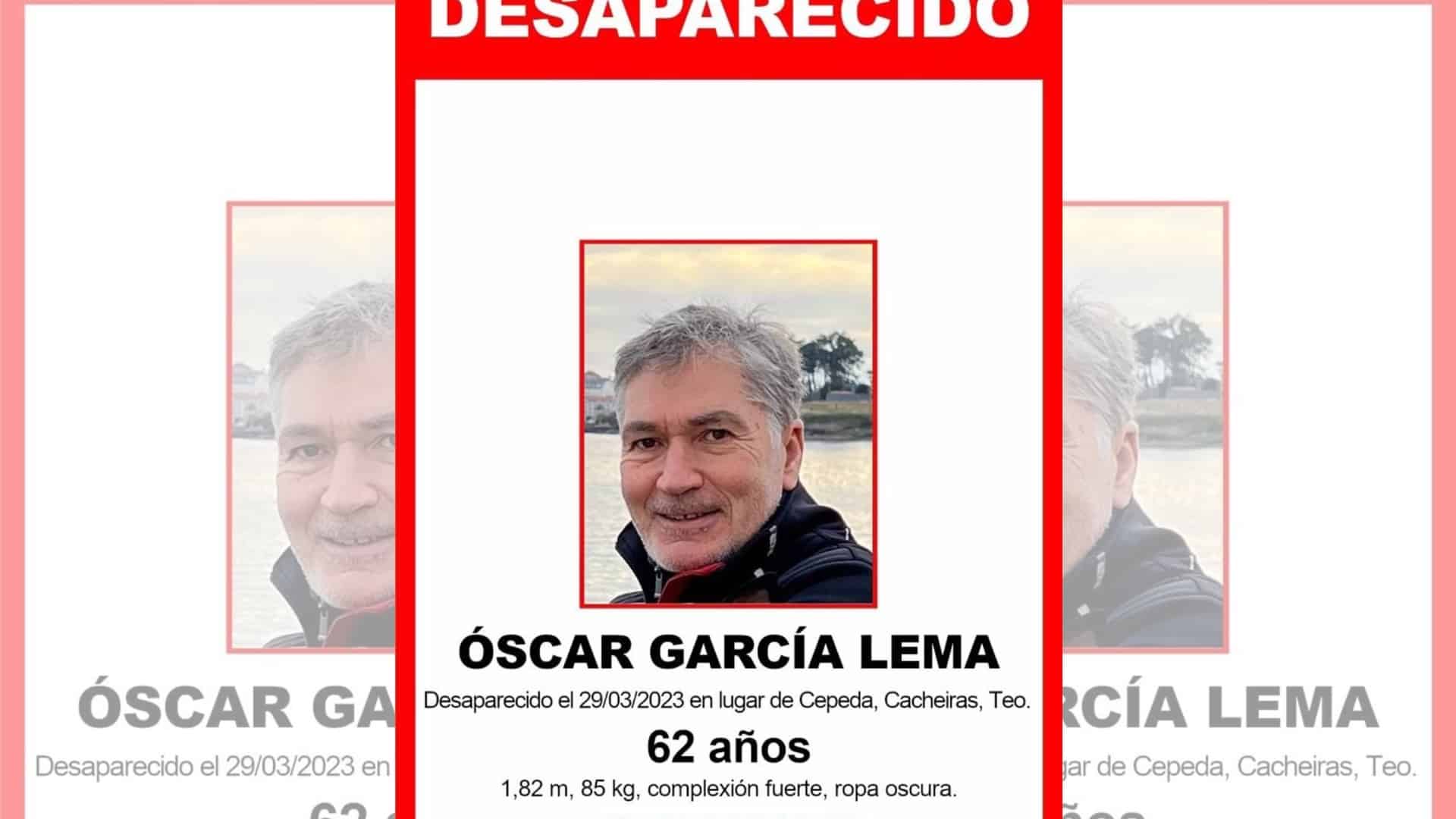 El cartel de búsqueda de Óscar García Lema | CEDIDO