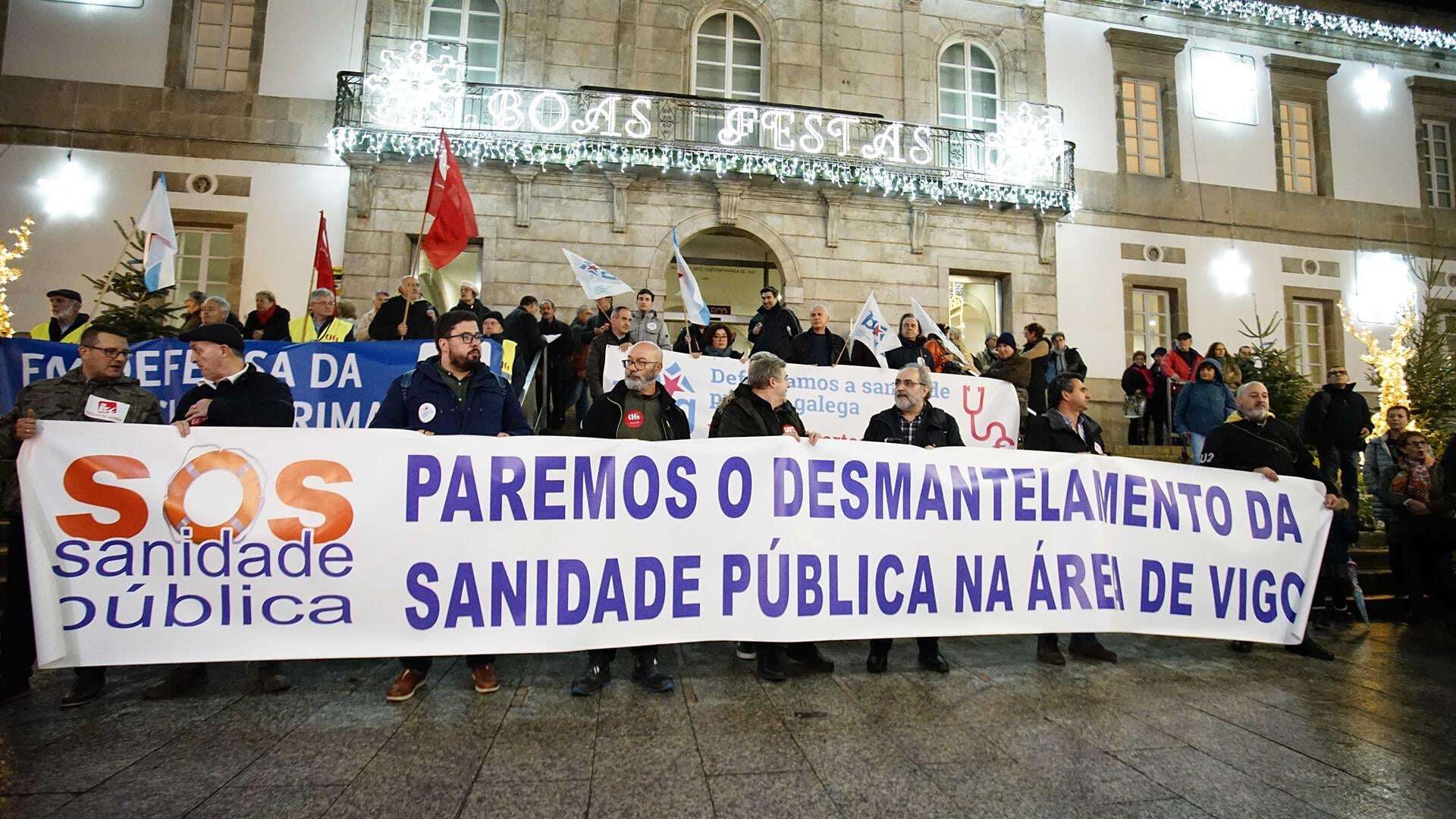 Imagen de archivo de una protesta de SOS Sanidade Pública en defensa de la atención primaria | EP