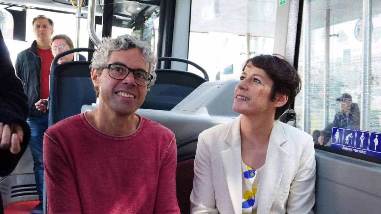 La portavoz nacional, Ana Pontón, estuvo en Ferrol con el candidato a la Alcaldía Iván Rivas para abordar la situación de movilidad de la ciudad