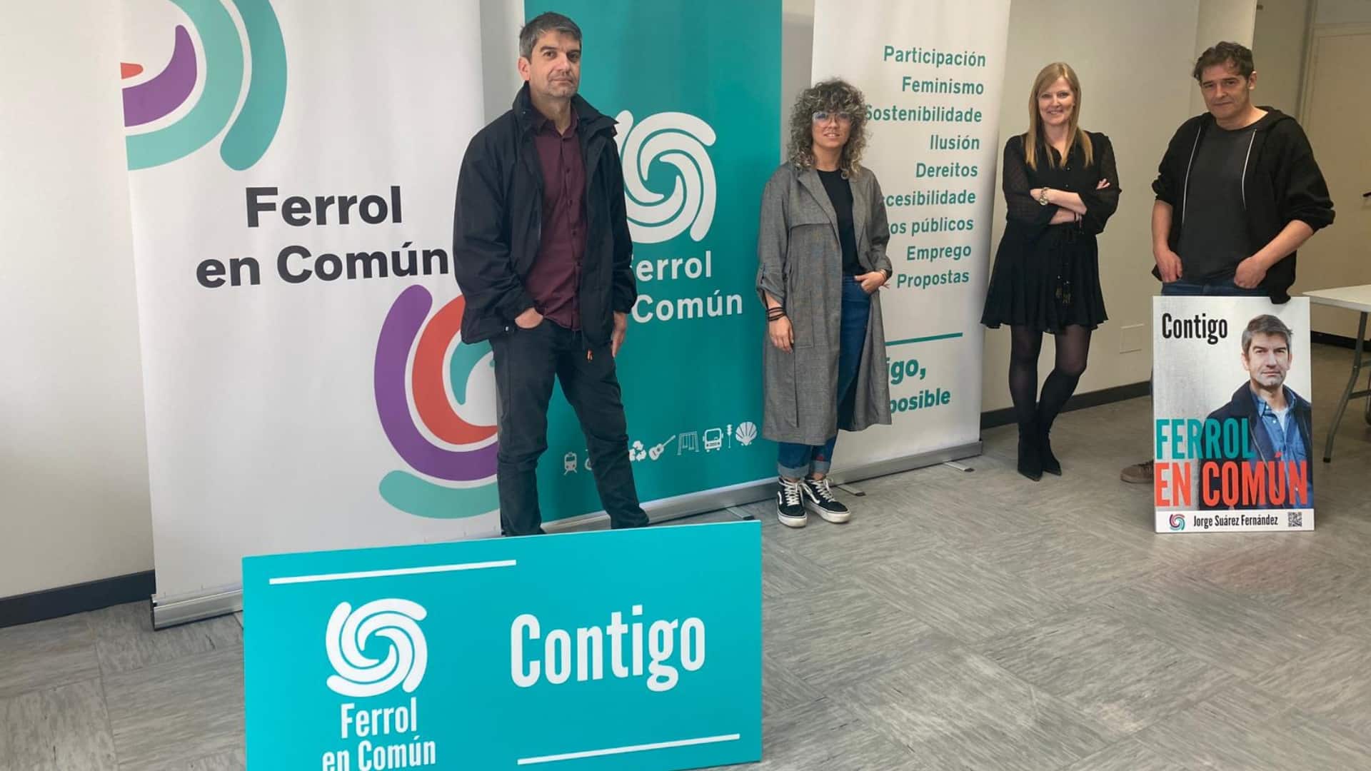 La presentación del lema de campaña de Ferrol en Común, "Contigo" | FERROL EN COMÚN