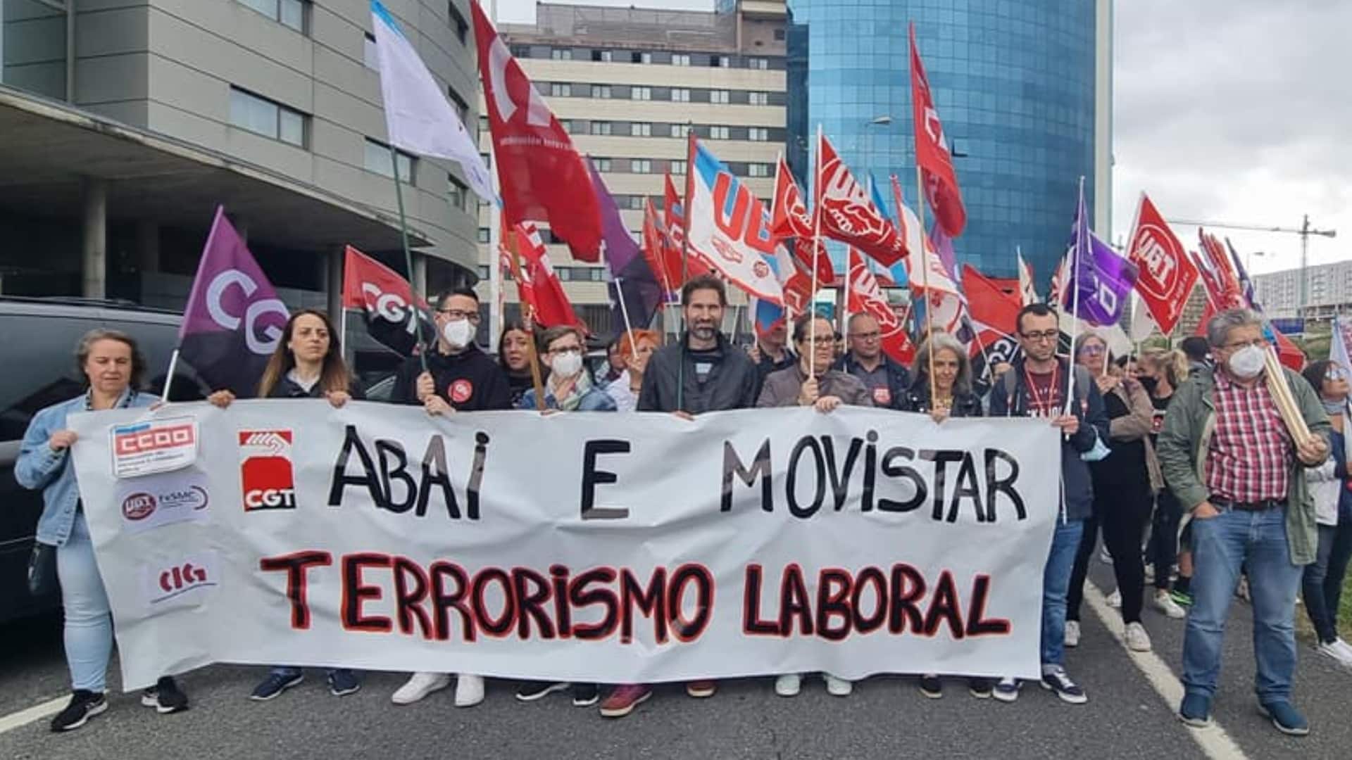Una manifestación de trabajadores de ABAI en A Coruña | UGT
