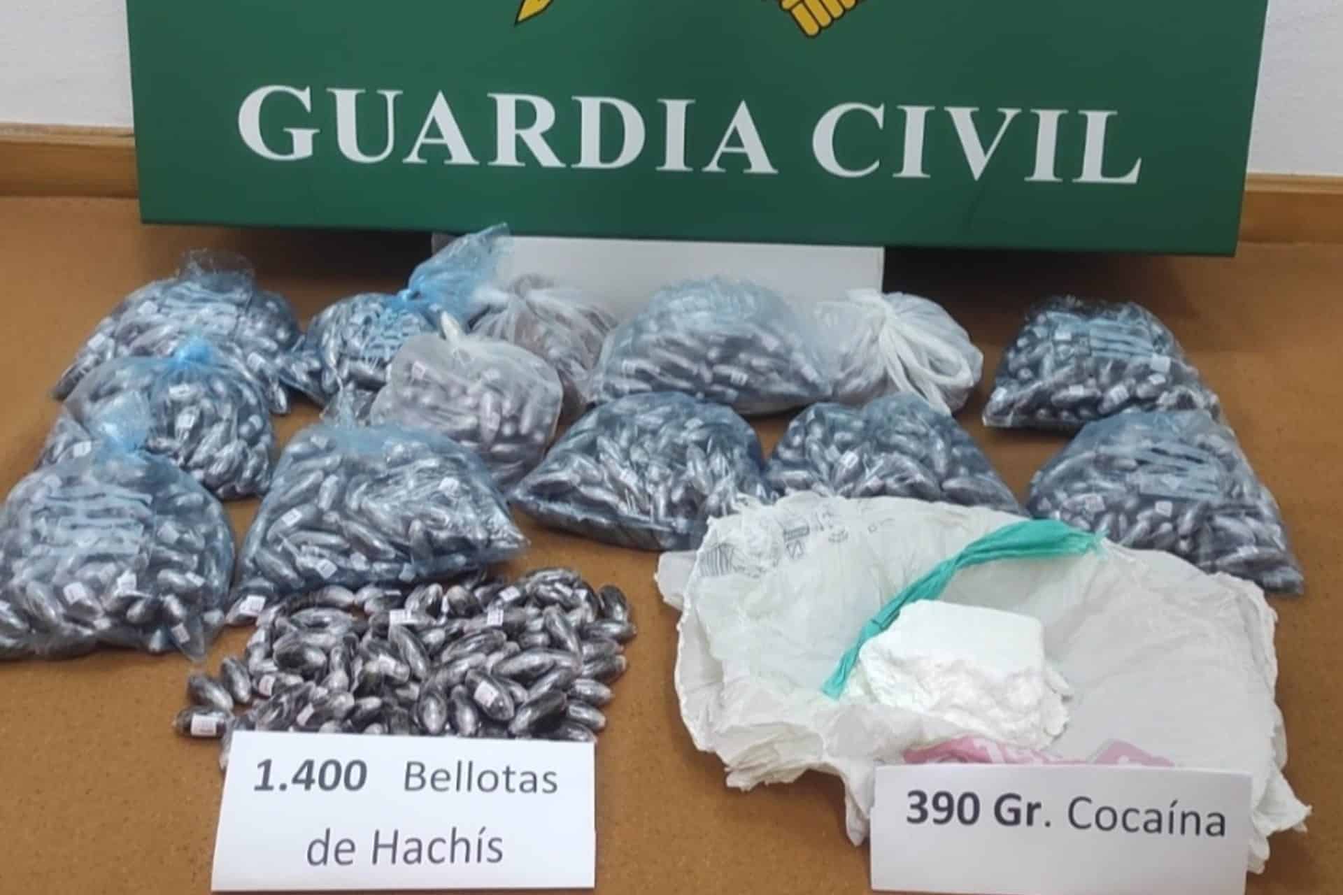 Droga incautada por la Guardia Civil