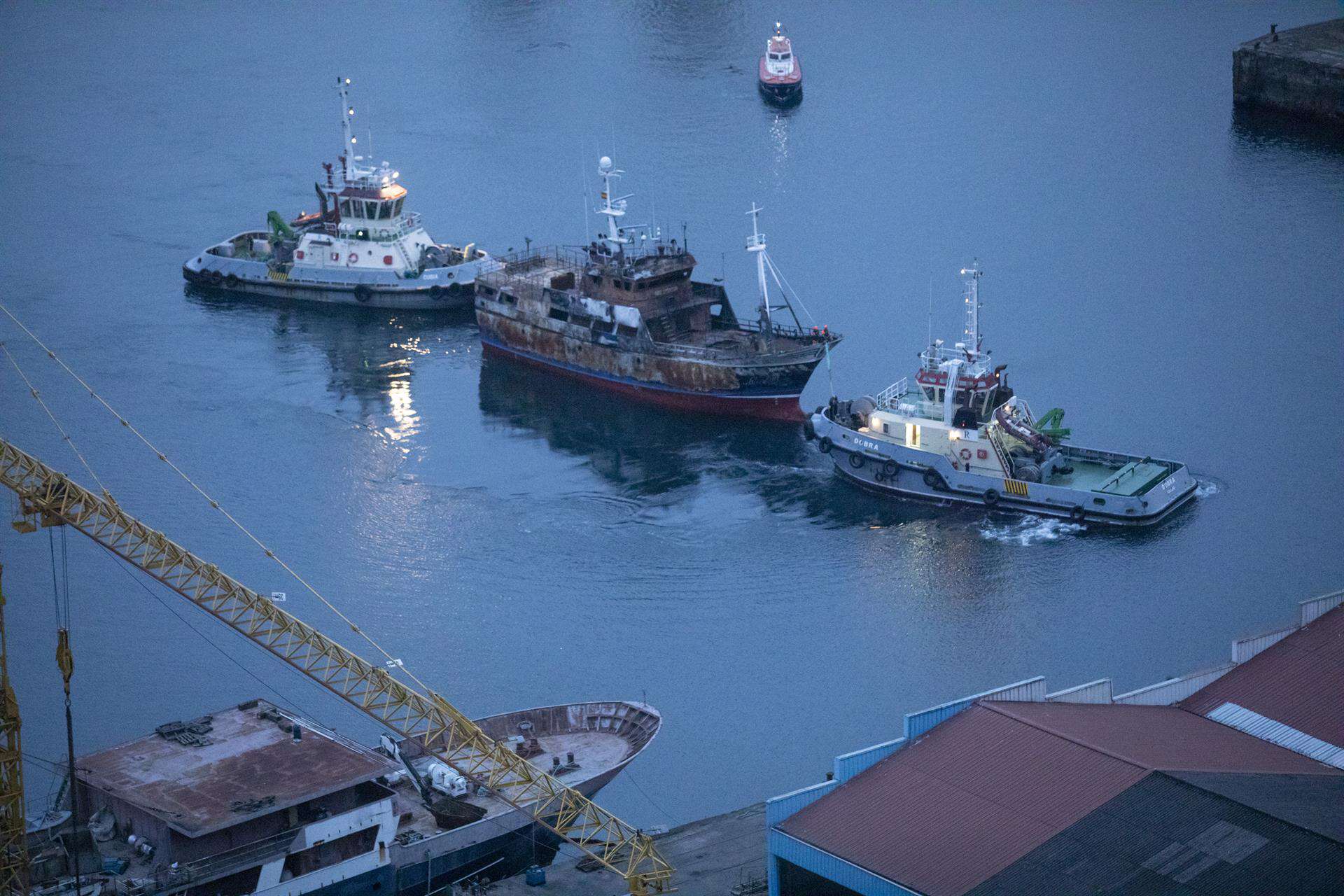 El pesquero ‘Nuevo San Juan’ procedente de Burela, llega al Puerto de Gijón, a 14 de julio de 2023 | EP