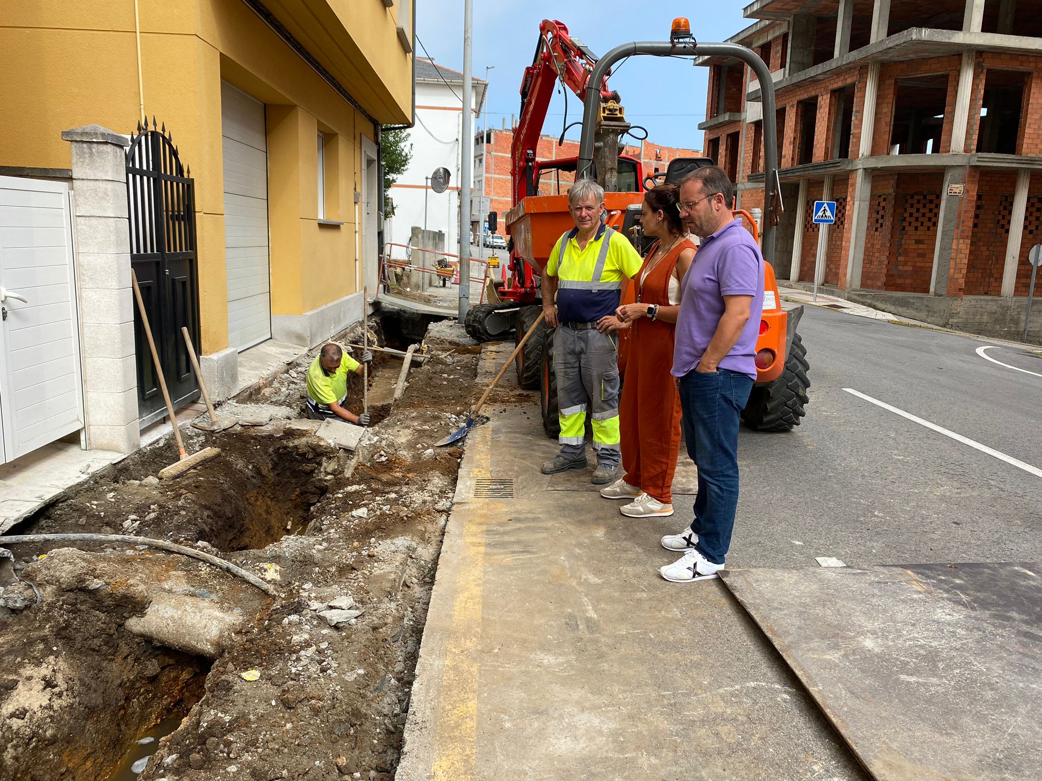 Las obras en la calle Camiño Real | CONCELLO DE BURELA