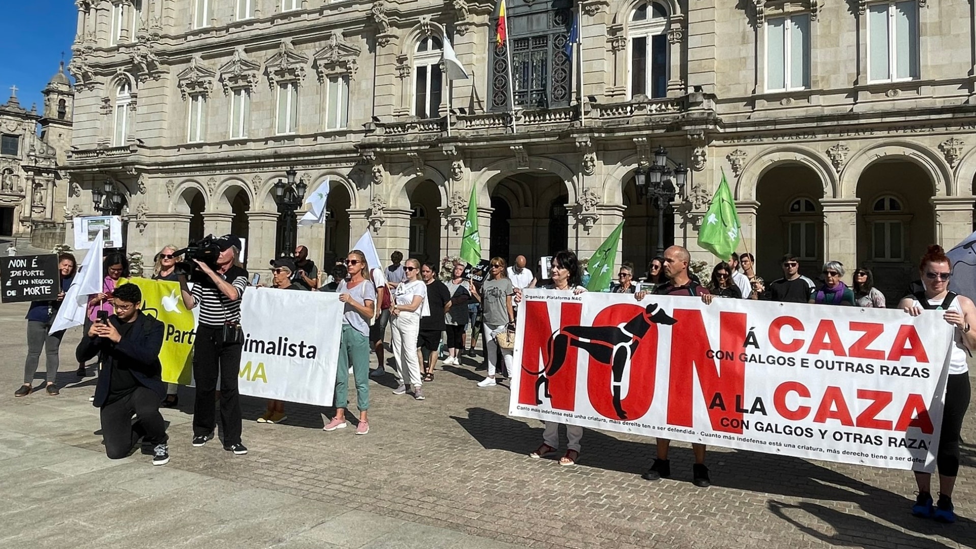 La concentración de animalistas en A Coruña contra "la matanza de jabalíes" | CEDIDA