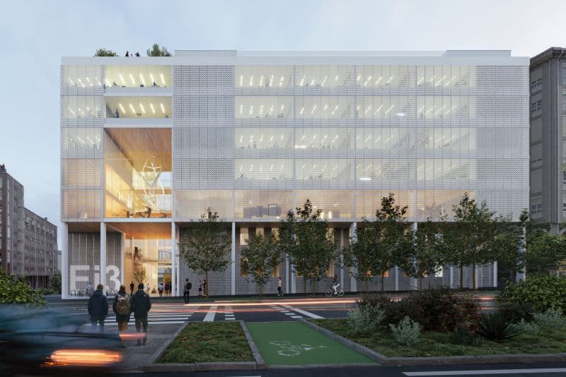 Recreación de la nueva edificación ubicada en la avenida de Esteiro