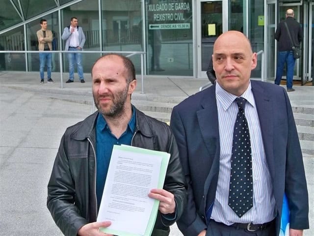 Jácome y Ojea, en una imagen de 2016 momentos después de presentar una denuncia contra la Diputación de Ourense | EP