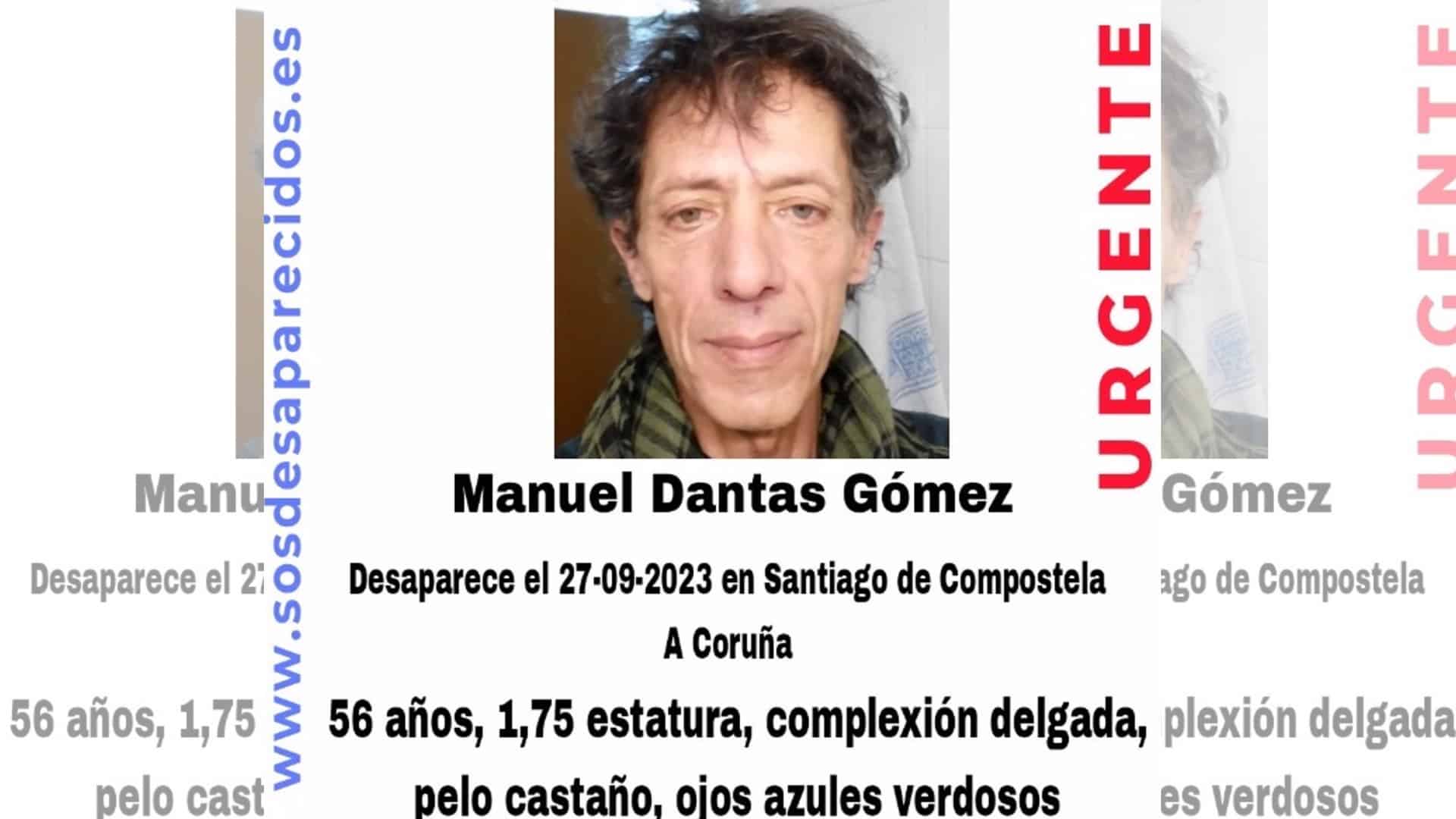 Manuel Dantas Gómez, desaparecido en Santiago desde hace un mes | SOSDESAPARECIDOS