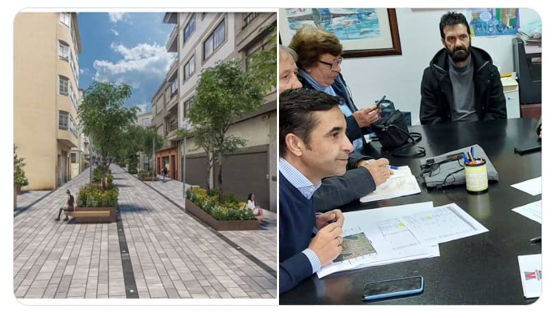 Recreación utilizada por el gobierno de Ferrol como una obra en la calle Inferniño