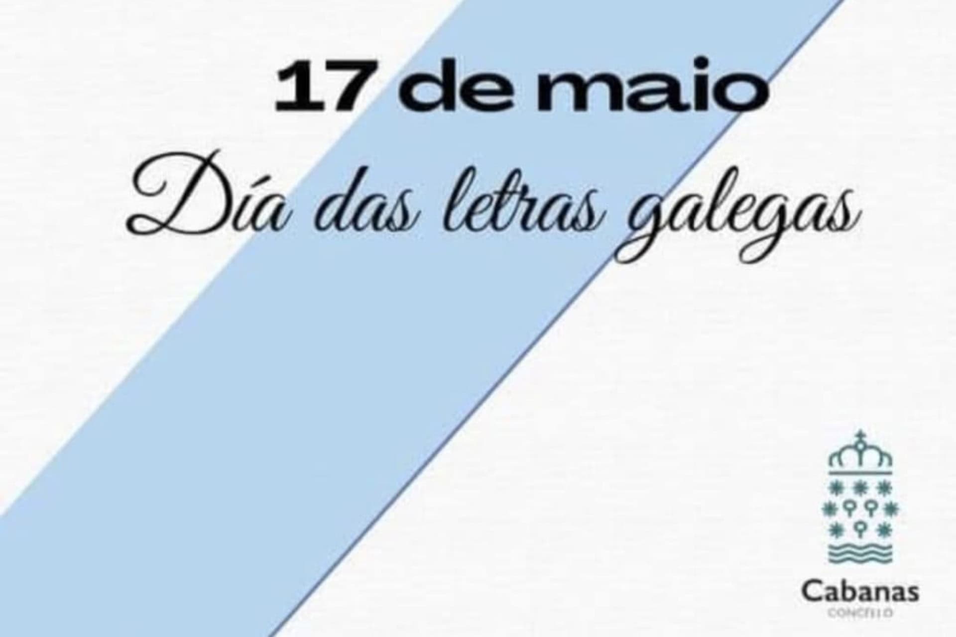 La publicación del Concello de Cabanas por el Día das Letras Galegas con la bandera gallega del revés | CONCELLO DE CABANAS