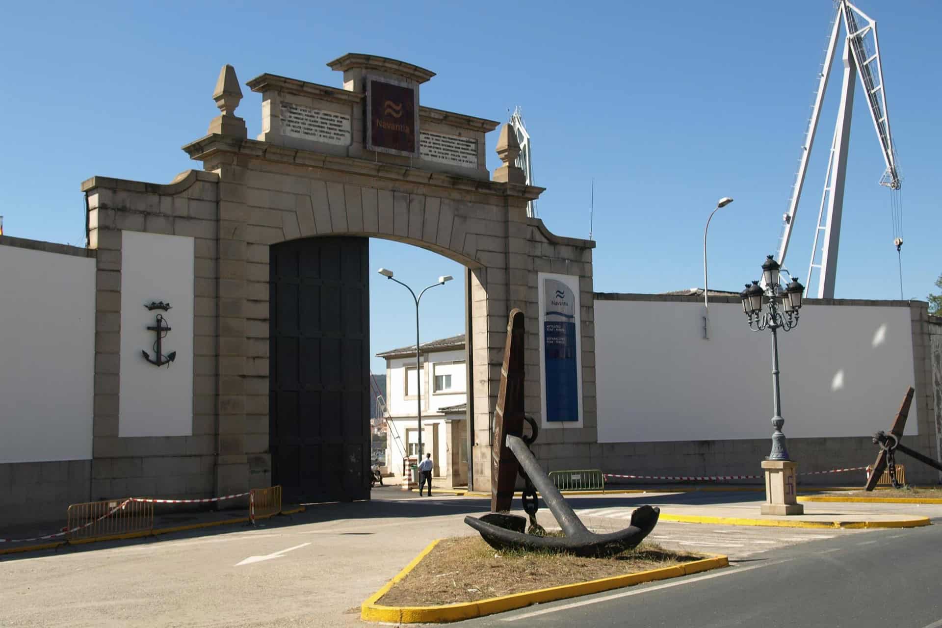 Fachada de la entrada principal de Navantia en Ferrol (A Coruña) | EP
