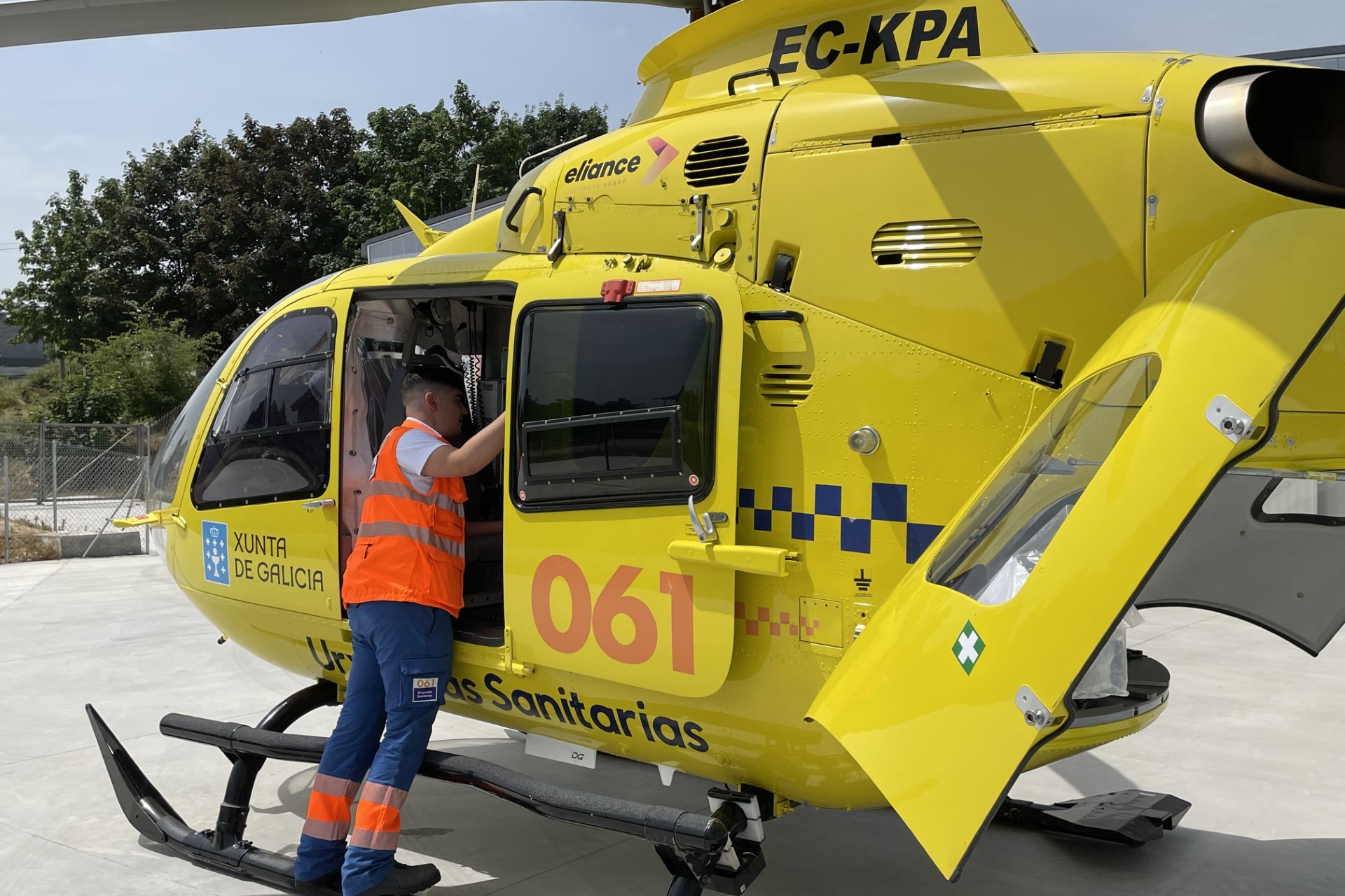 Imagen de achivo del Helicóptero Urxecias Sanitarias de Galicia.