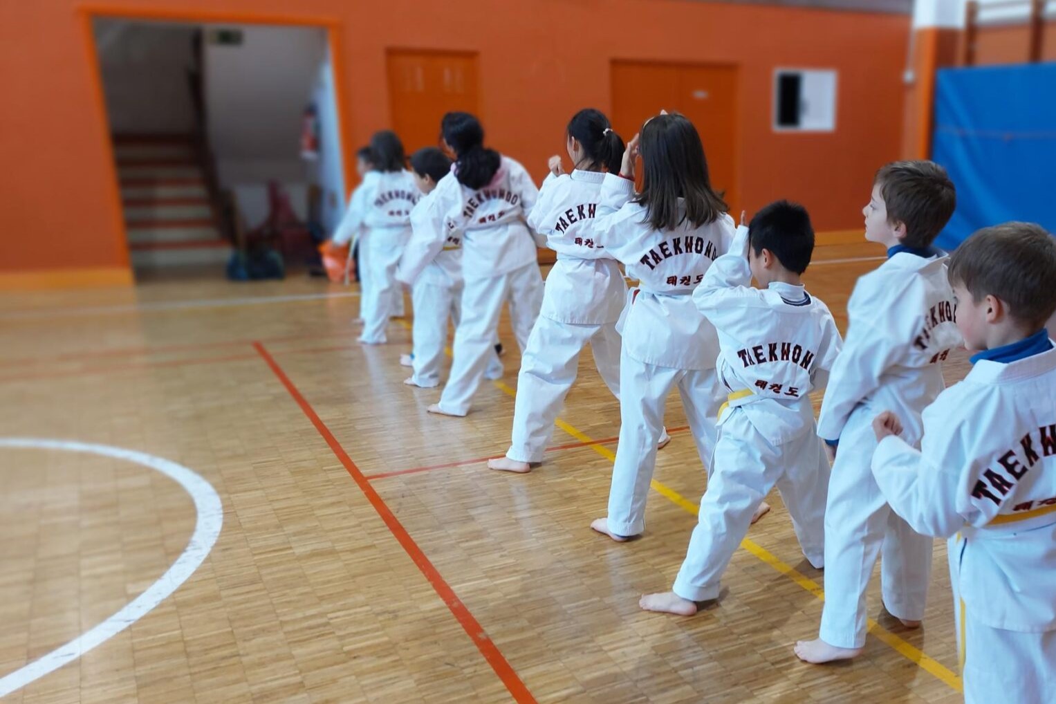 Imagen de una clase de Taekwondo