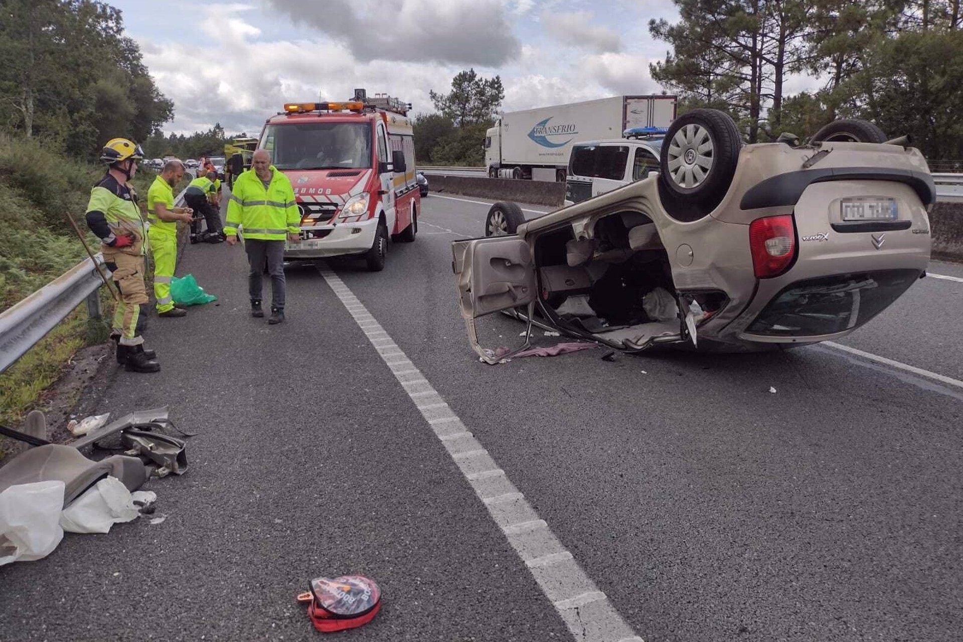 El accidente en la AP-9 en Padrón | CEDIDA