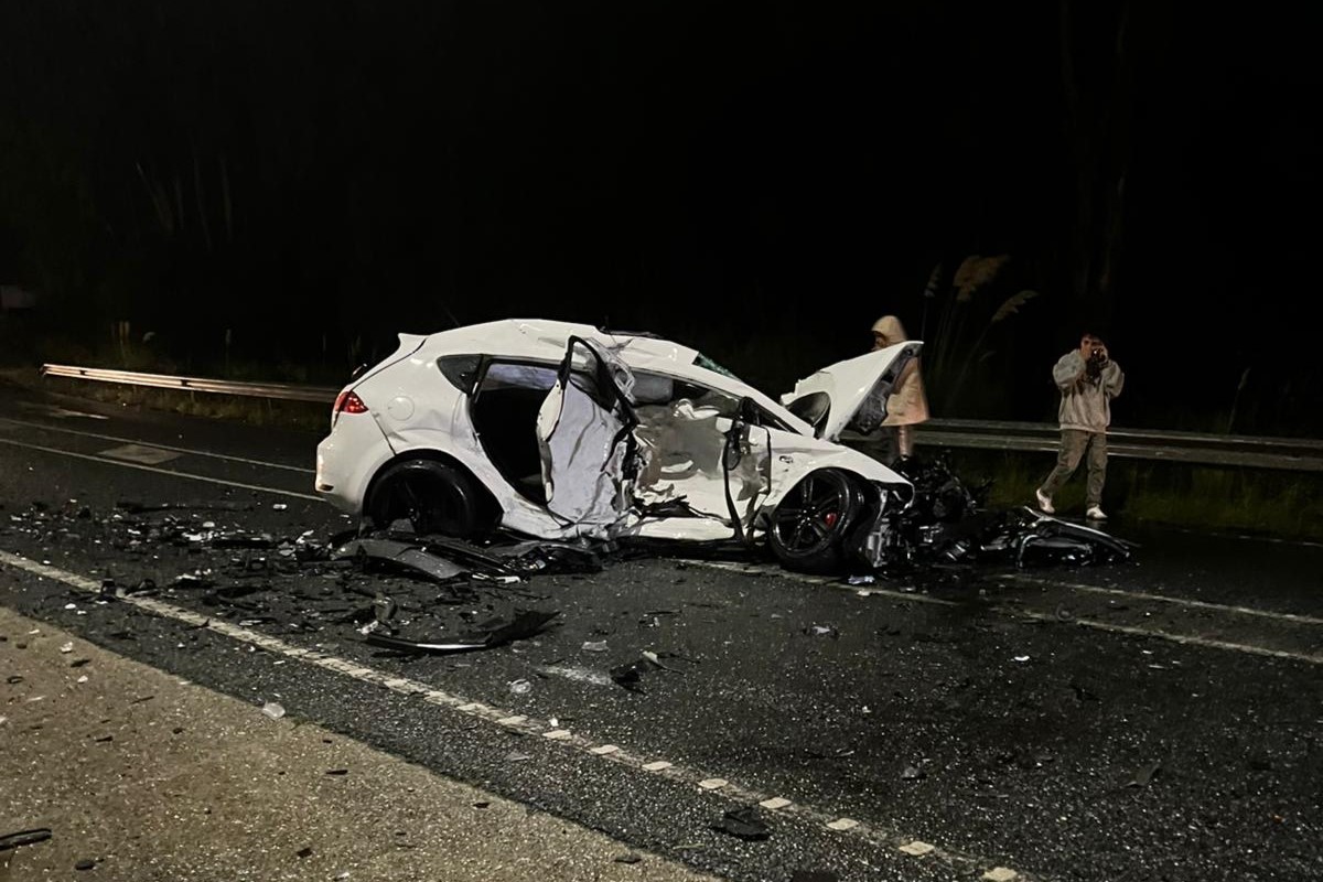 Uno de los coches implicados en el accidente | CEDIDA