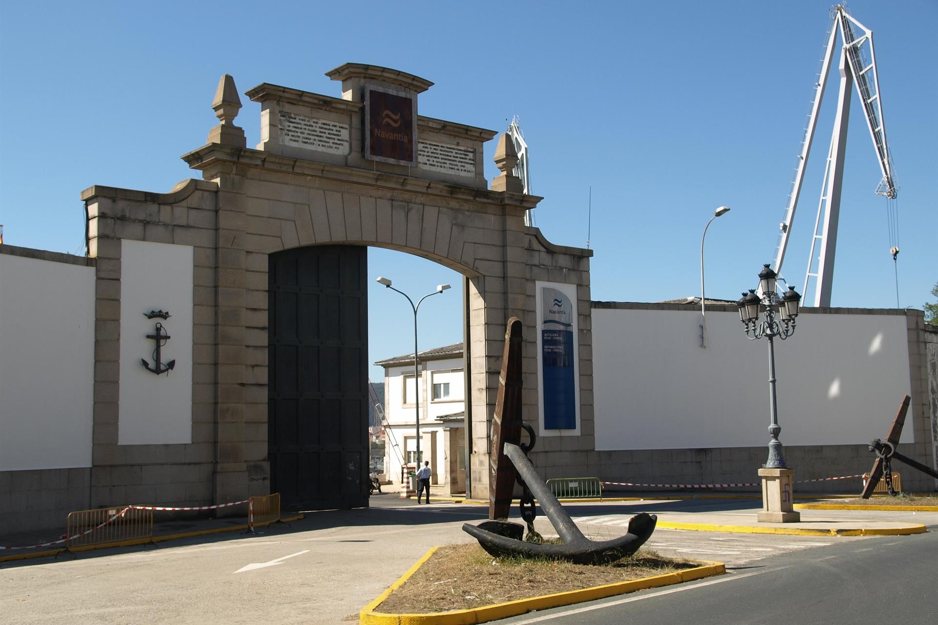 Fachada de la entrada principal de Navantia en Ferrol (A Coruña) | EUROPA PRESS