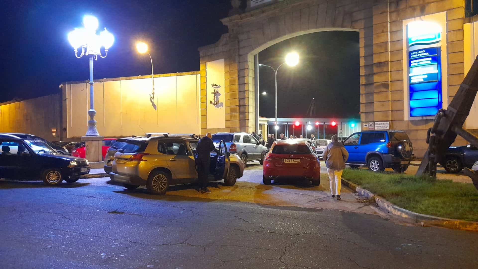 Piquetes bloqueando los accesos a Navantia Ferrol.