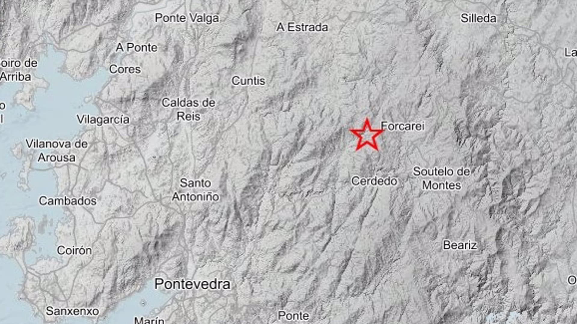 El terremoto registrado en Forcarei | INSTITUTO GEOGRÁFICO NACIONAL