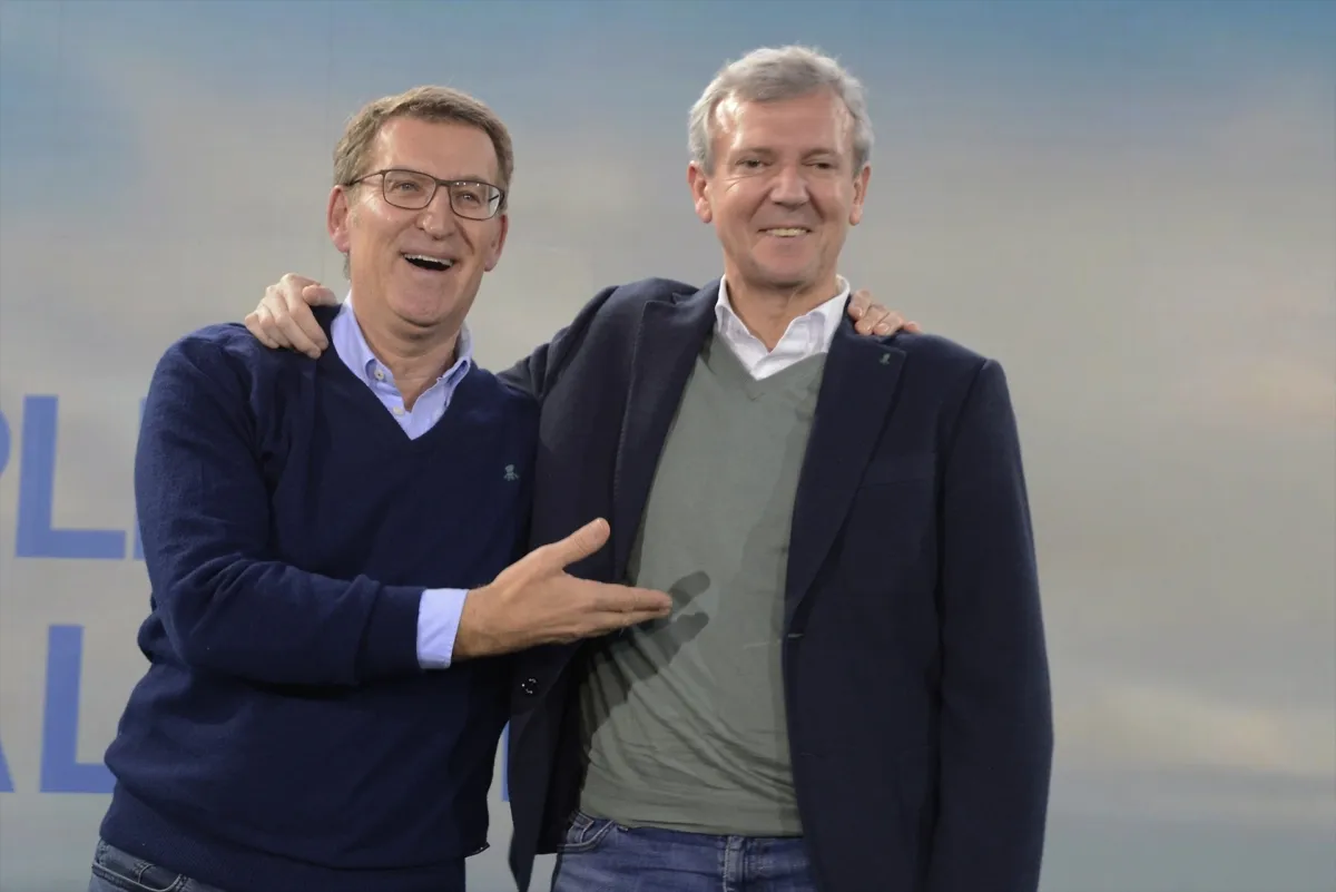 Feijoo y Rueda, en un acto de campaña | EP